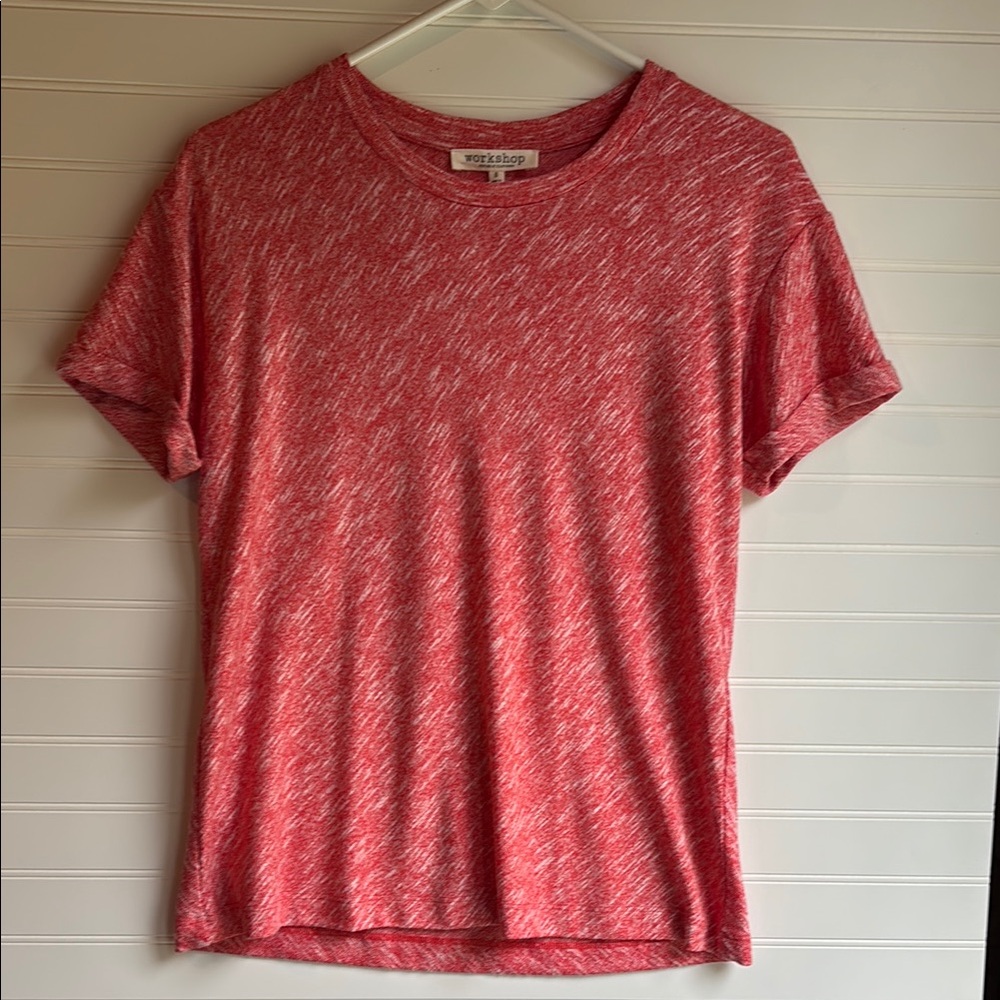 Workshop Republic Clothing Red Heathered Short Sleeve Tee